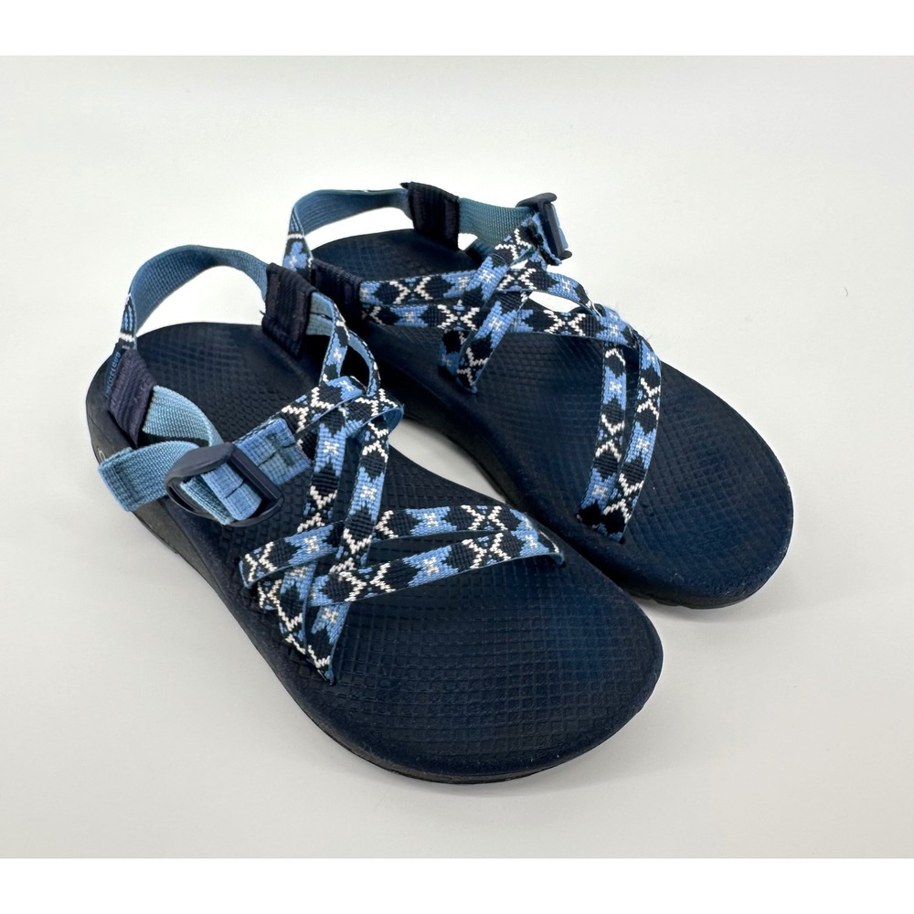 Chaco Z/Cloud 2 Sandals Womens 6 Navy Blue Strappy Athletic Hiking Toe Loop